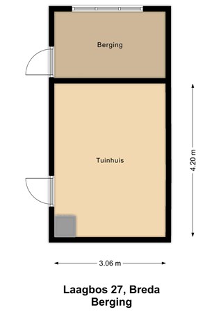 Plattegrond - Laagbos 27, 4824 BB Breda - Berging - 2D.jpg